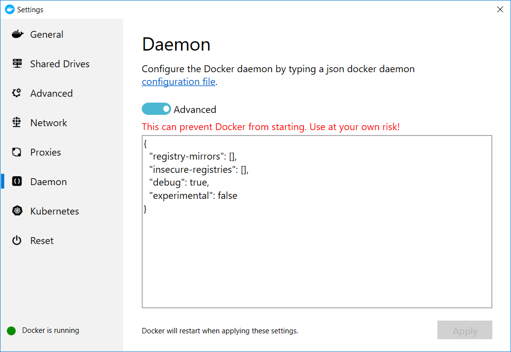 Docker Windows Daemon